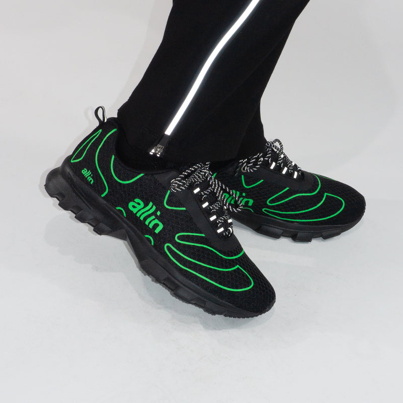Tennis Shoes Black/Green-f
