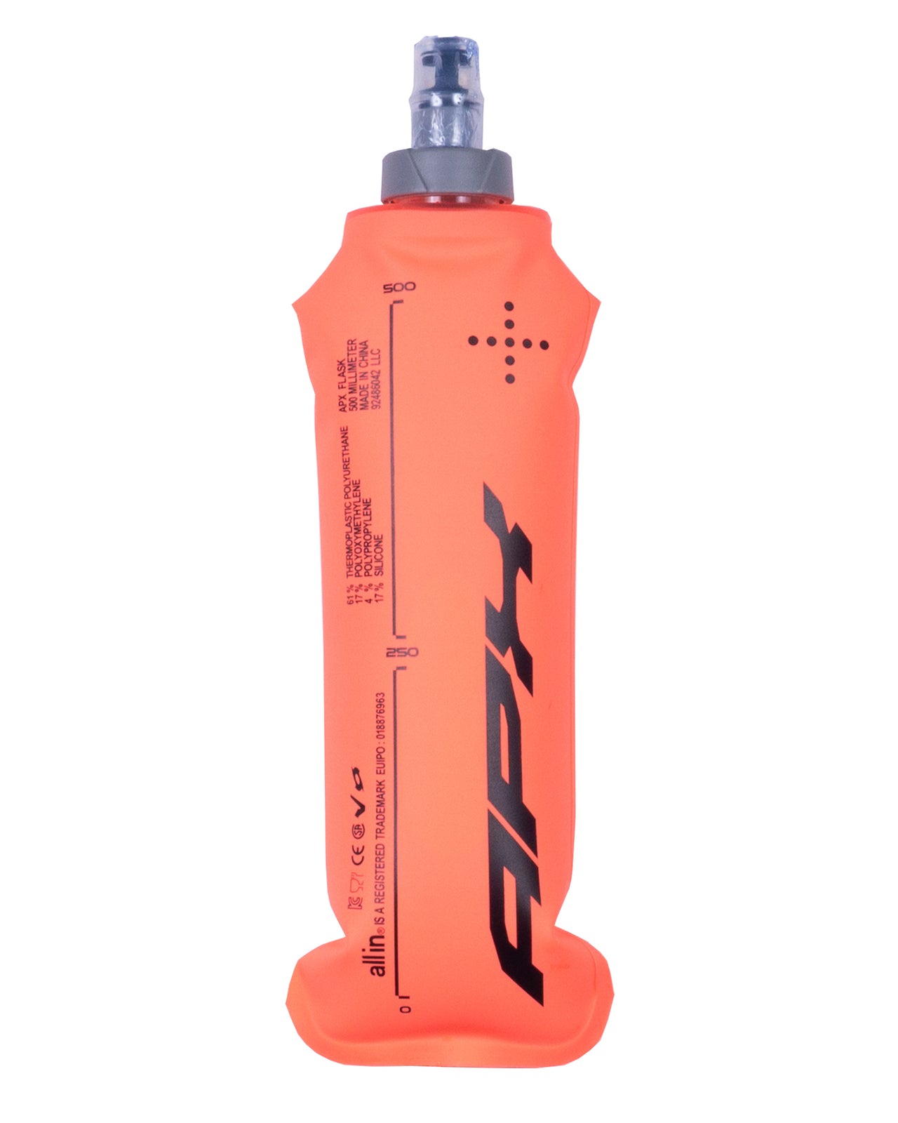 APX FLASK 500ML NEON-ORANGE (PACK OF 2)