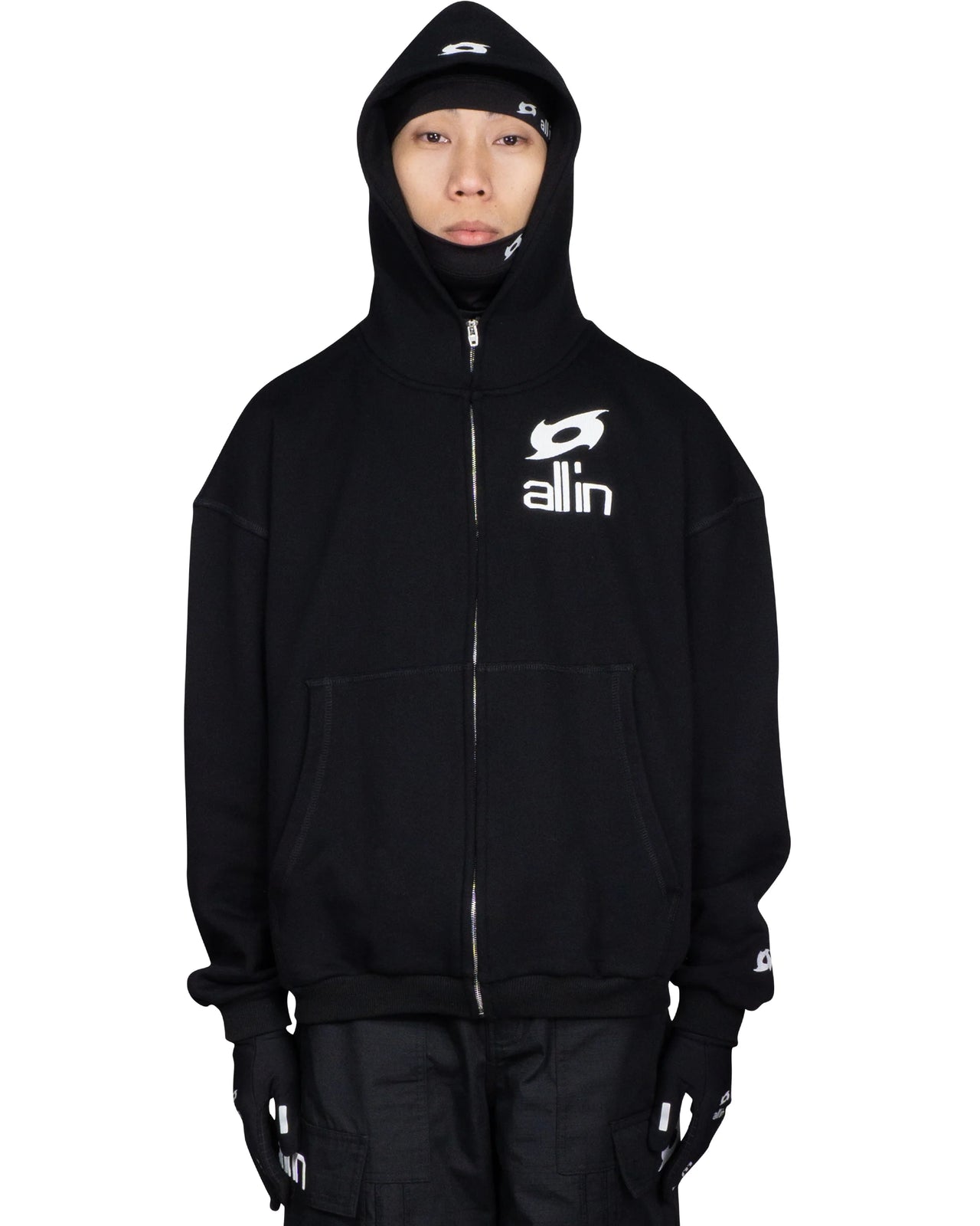 D-Y ZIP HOODIE BLACK